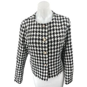 Classic Black & White Houndstooth Women's Jacket